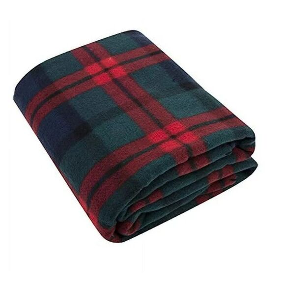 Plaid Fleece Throw Blanket 50x60 – Cozy Soft Warm Sofa Bed Holiday Gift Idea - Picture 4 of 7
